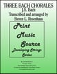 Three Bach Chorales Orchestra sheet music cover